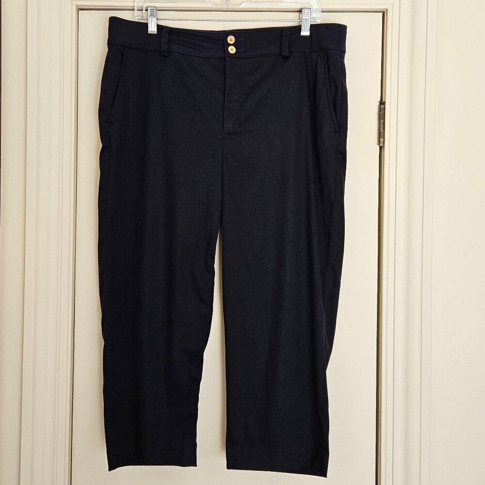 Chaps Navy Capri Pants Size 14  Slimming
